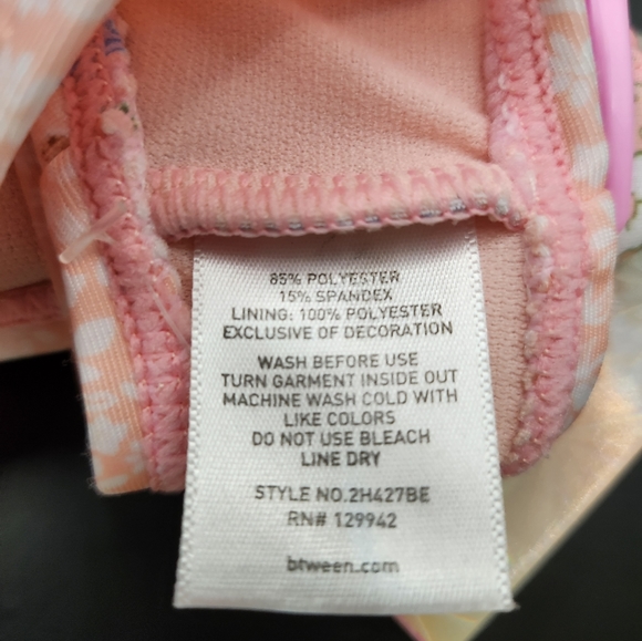 Bmagical Girls Patchwork Ruffle Bikini with 2 Hair Scrunchies, 2-Piece Size 3T - Picture 9 of 12